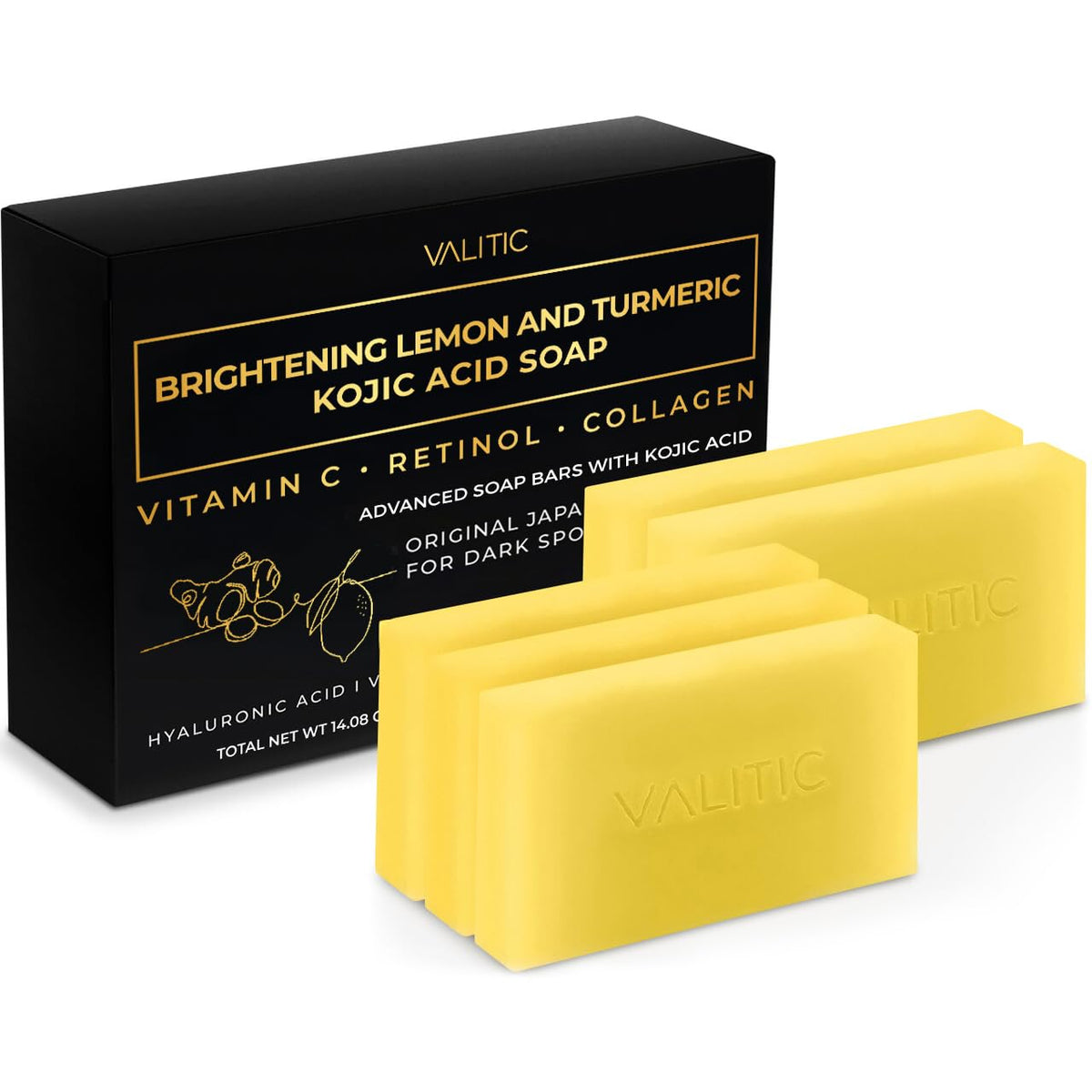 VALITIC front packaging 5-pack showing product set and benefits