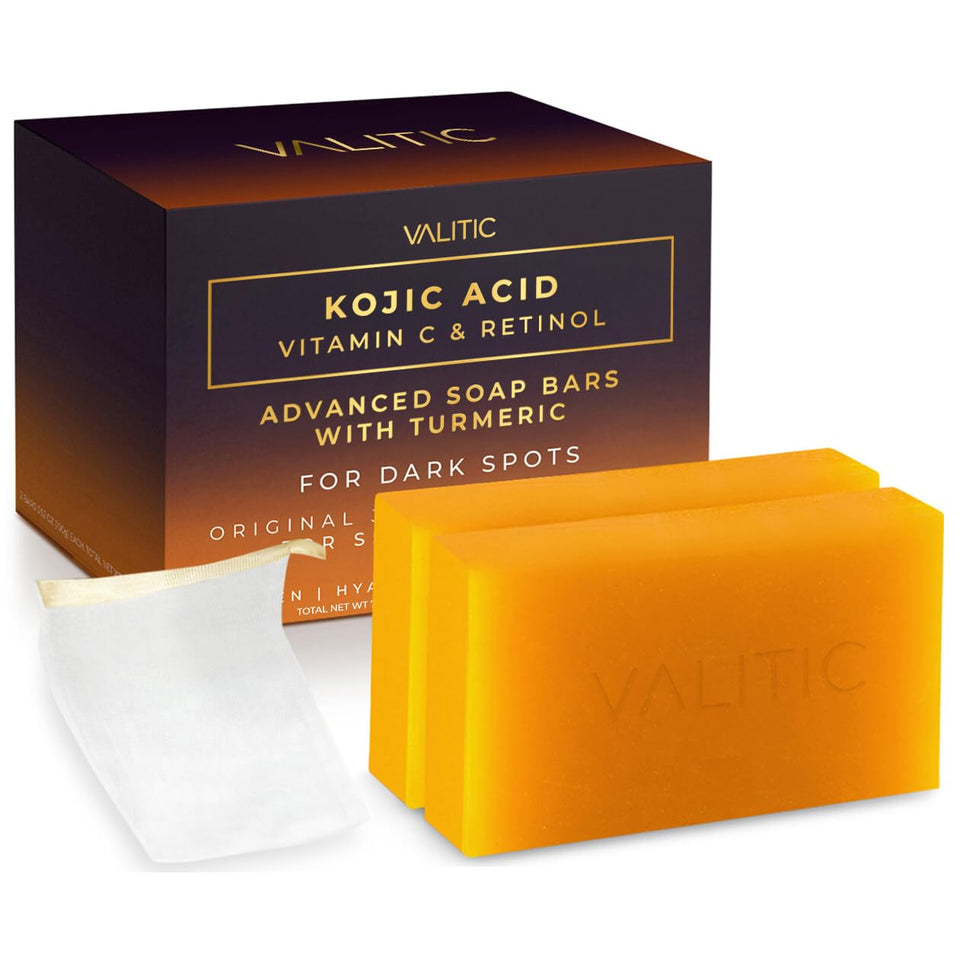 VALITIC front packaging showing two soap bars and benefits