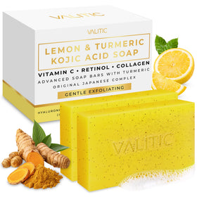 VALITIC front packaging showing brightening soap benefits and ingredients