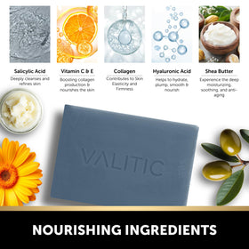 VALITIC soap bar in hand to show grip and convenient daily use