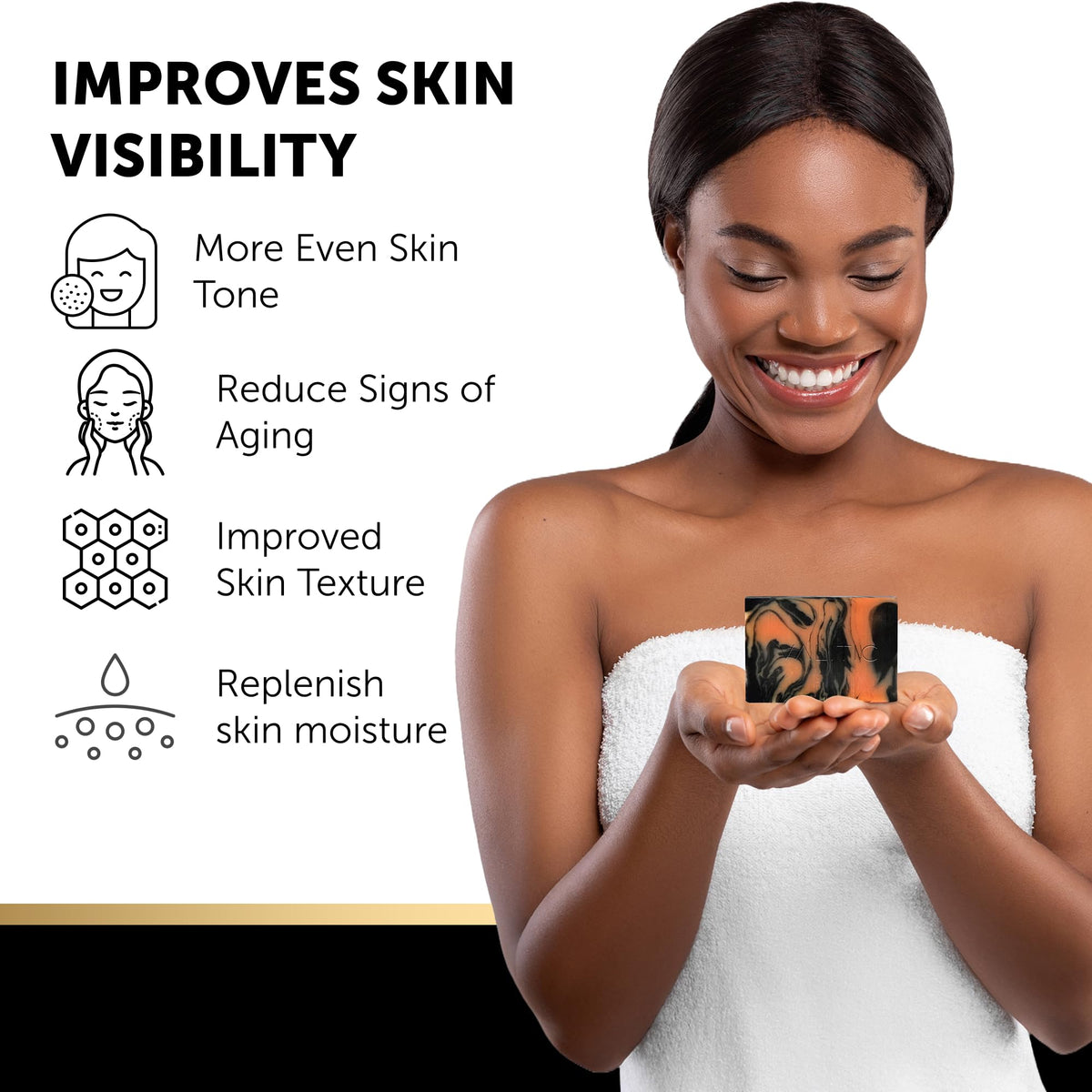 VALITIC ingredients label closeup showing kojic acid, turmeric and vitamins for brightening