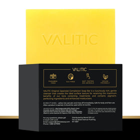 VALITIC person showering using soap illustrating refreshed and even-looking skin