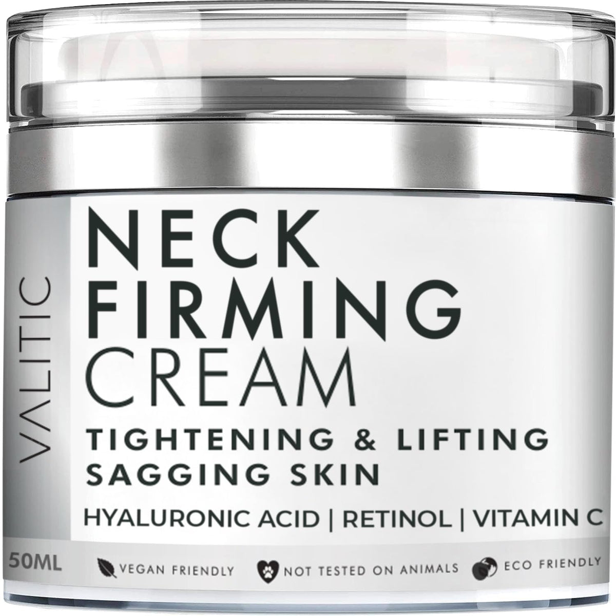VALITIC front packaging showing jar and branding, highlights hygienic pump