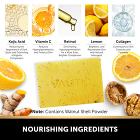 VALITIC soap on bath tray styled to show everyday skincare convenience