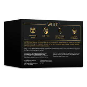 VALITIC soap texture close-up showing creamy edges and nourishing formula