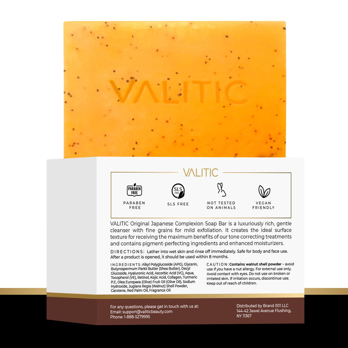 VALITIC product used on face and underarm showing targeted dark-spot care benefit