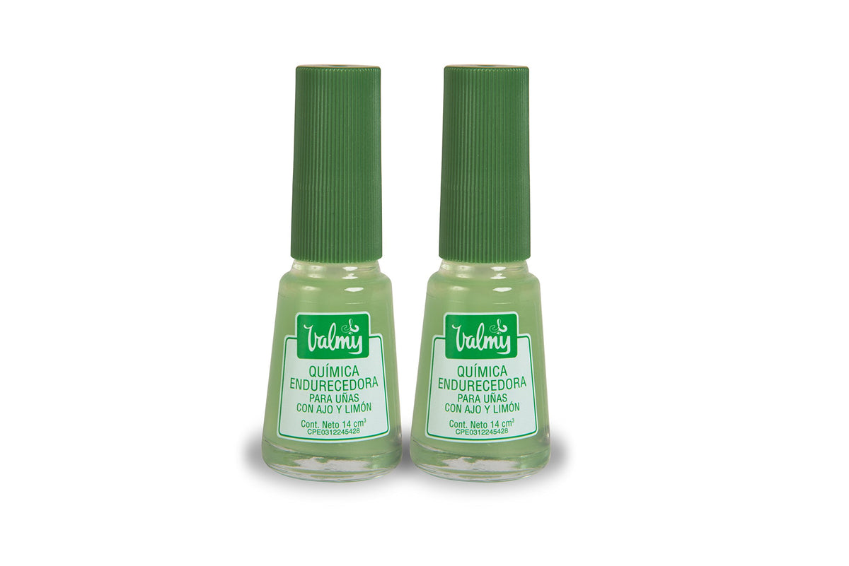 Valmy front packaging showing garlic and lemon base coat protecting nails