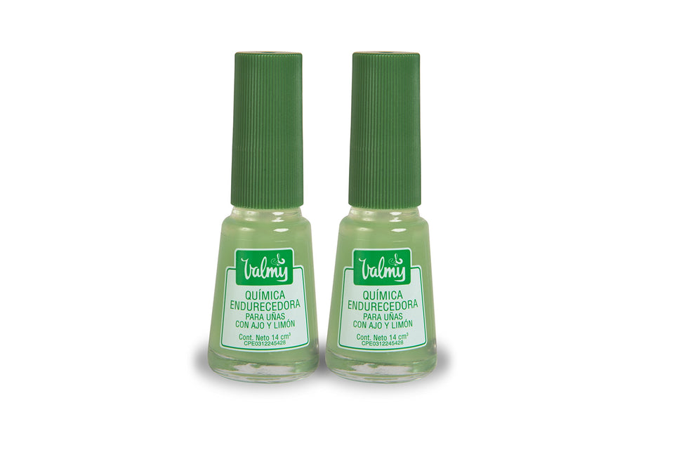 Valmy front packaging showing garlic and lemon base coat protecting nails