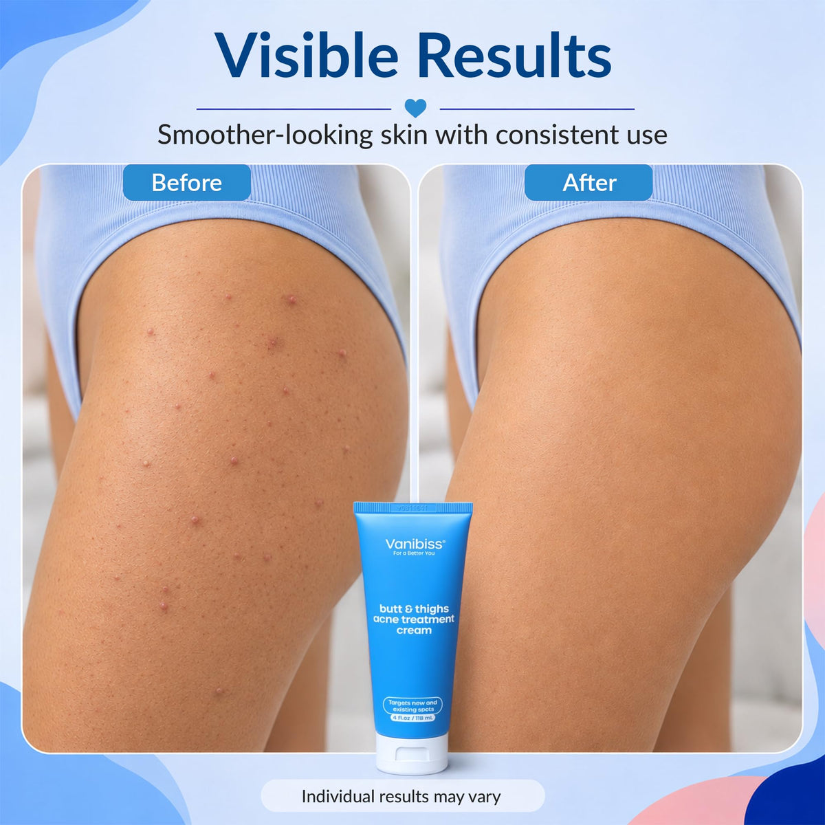 Vanibiss placed in shower routine illustrating easy post-shower use benefit