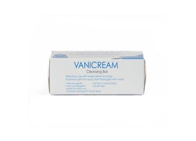 Using Vanicream bar on face to show gentle cleansing for sensitive skin