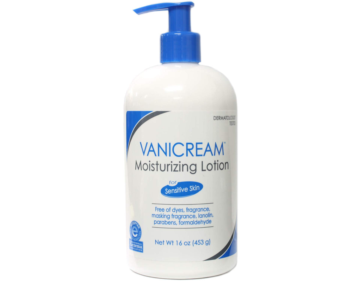 Vanicream close texture shot highlighting smooth lotion that absorbs quickly
