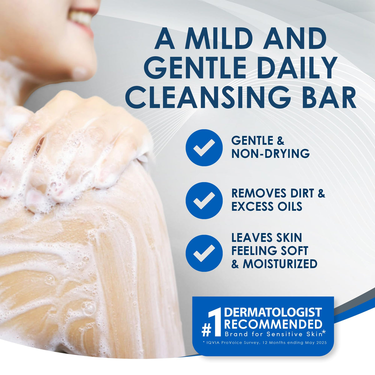 Vanicream cleansing bar close-up texture highlighting mild cream base