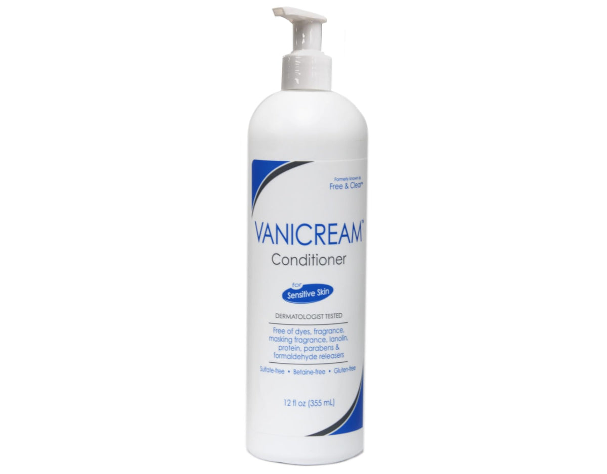 PHARMACEUTICAL SPECIALTIES Vanicream conditioner texture on hand showing smooth slip