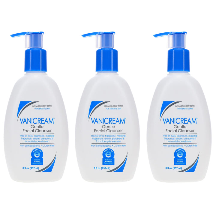 Vanicream three-pack front packaging showing product clarity and quantity