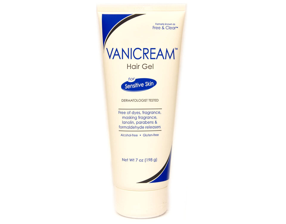 Vanicream front packaging showing 7 oz tube and clear label, highlights gentle formula