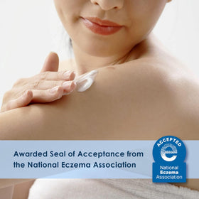 Vanicream label close-up highlighting ingredient simplicity and low‑irritant benefit