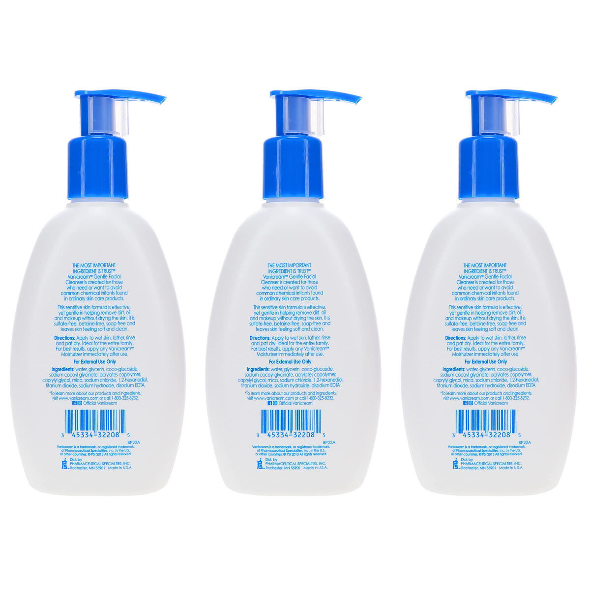 Vanicream foamy lather in hand demonstrating gentle cleansing action