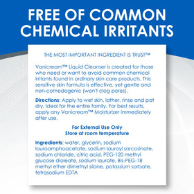 Vanicream used for child washing showing kid-friendly benefit