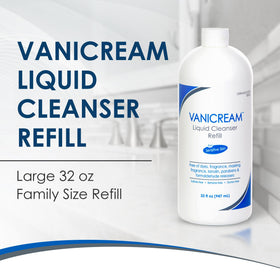 Vanicream clear liquid texture close-up showing mild formula