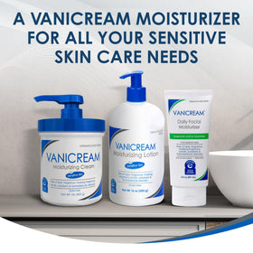 Vanicream on nightstand indicating gentle overnight moisturizing care