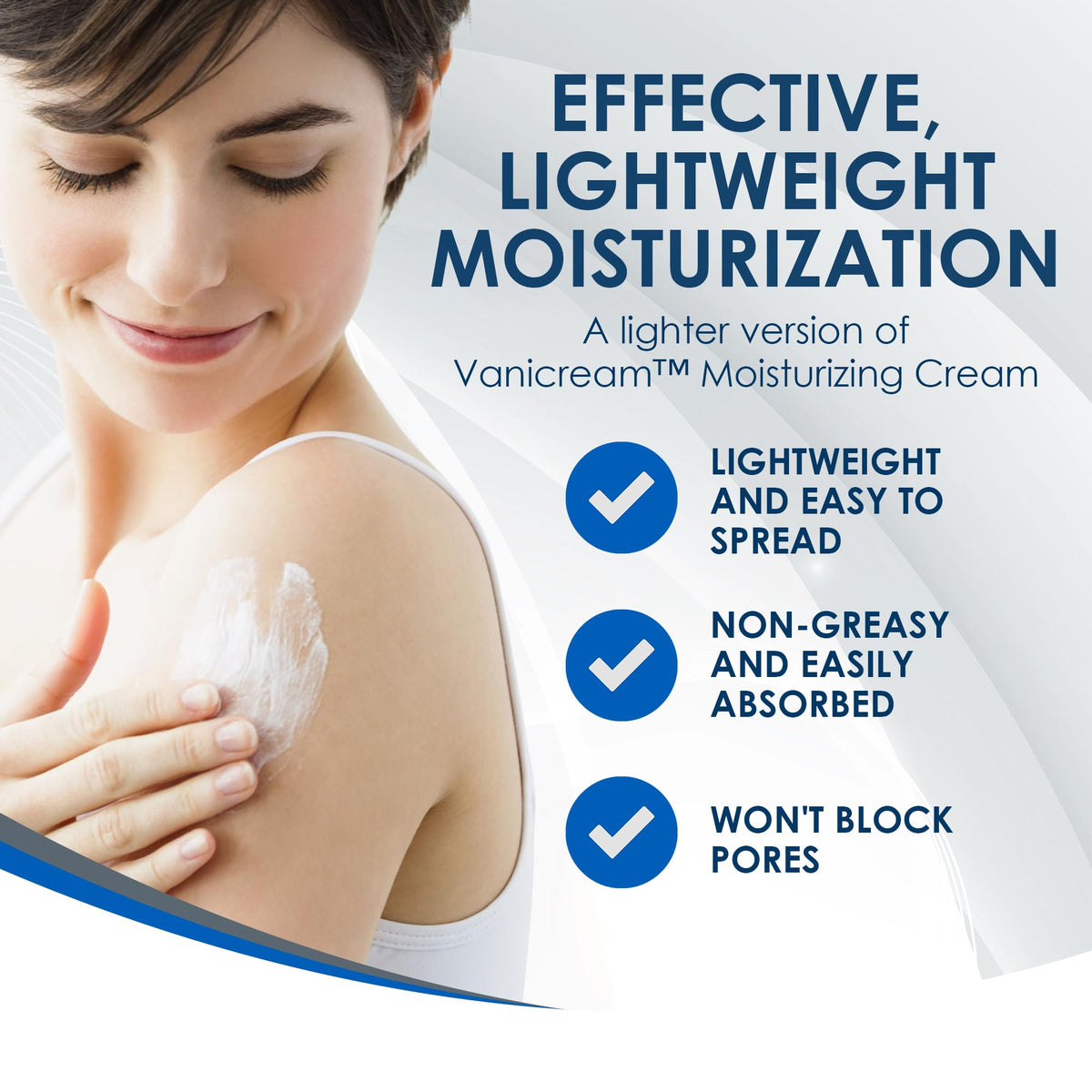 Vanicream dispensing lotion from pump for quick, measured application