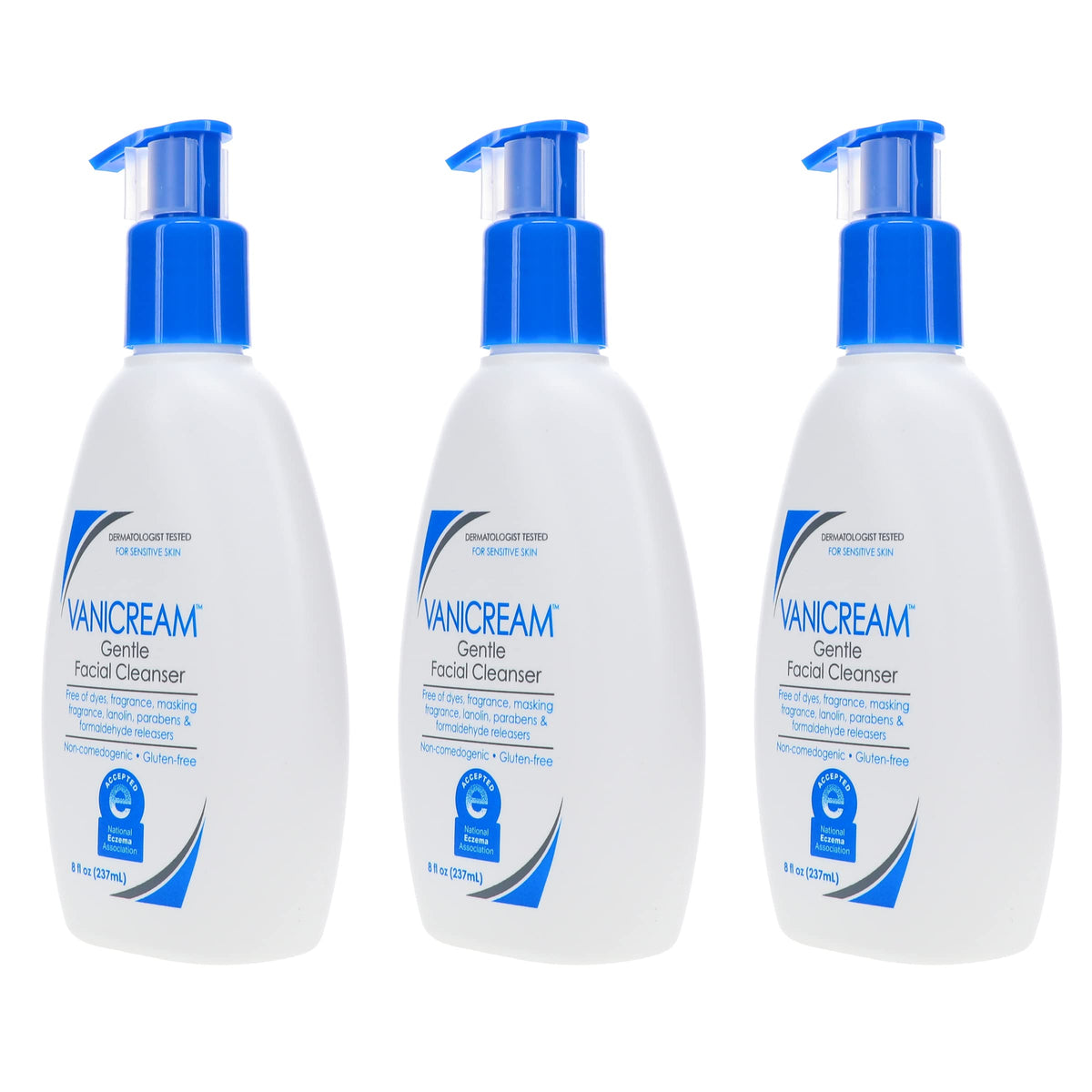 Vanicream single 8 oz bottle front label highlighting unscented benefit