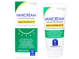 Vanicream tube next to ruler for accurate 2.5 oz size reference