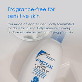 Vanicream gel texture close-up showing smooth consistency for gentle, non‑stripping cleansing