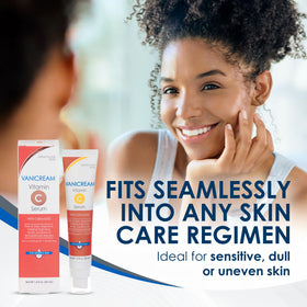 Vanicream milky serum texture on fingertip highlighting quick absorption