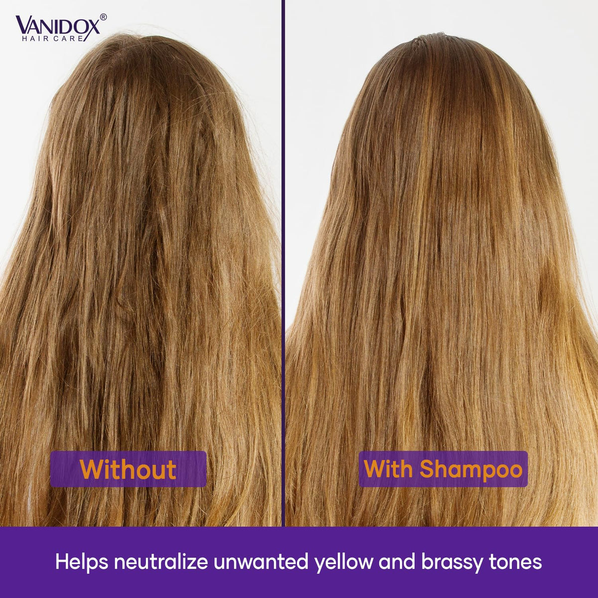 VANIDOX shampoo paired with matching conditioner on bench for complete care routine
