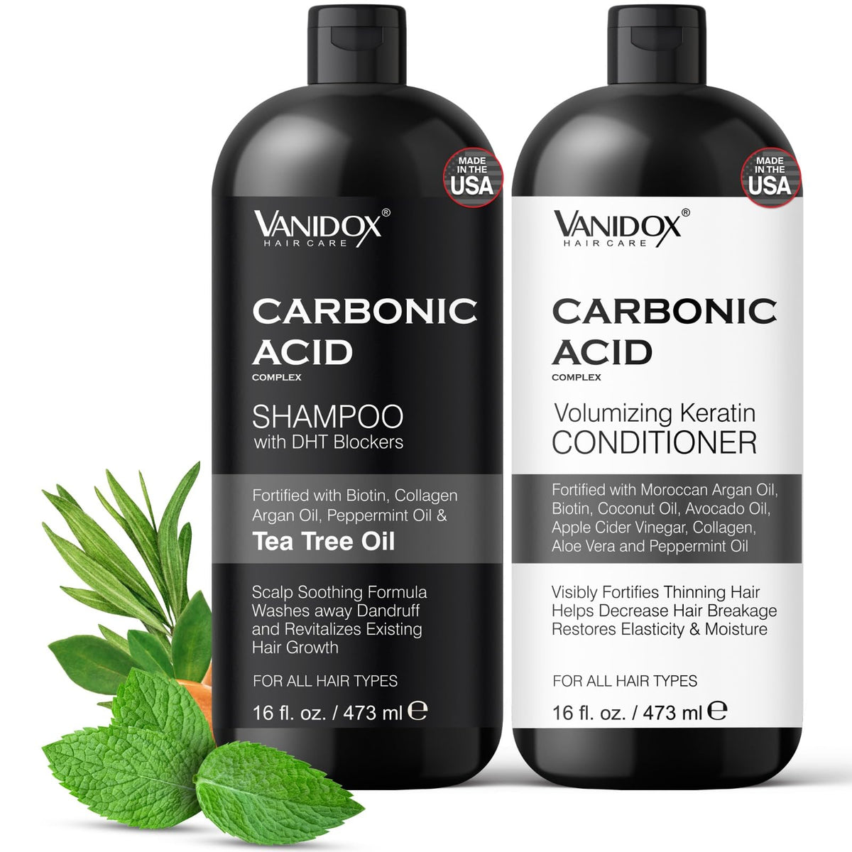VANIDOX front packaging showing both bottles and set benefits