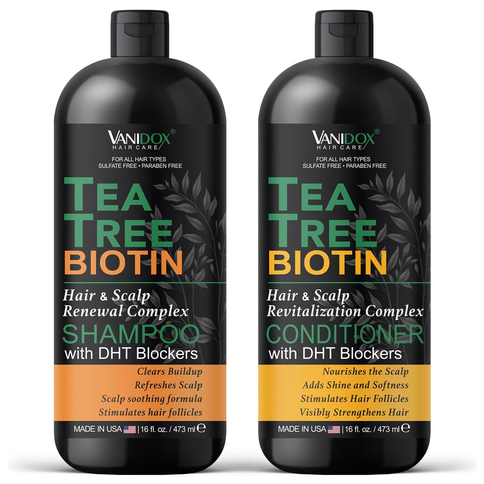 VANIDOX front packaging showing shampoo and conditioner set benefits