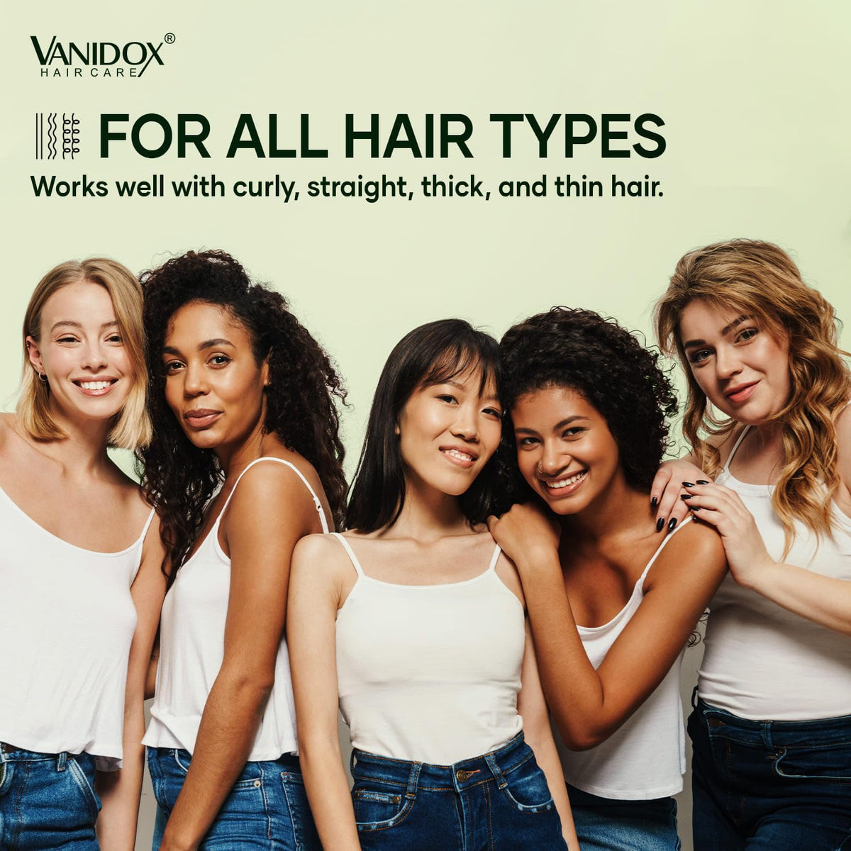 VANIDOX before and after hair comparison showing fuller look