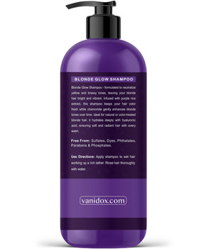 VANIDOX label closeup highlighting sulfate-free, hyaluronic acid and vitamin E benefits