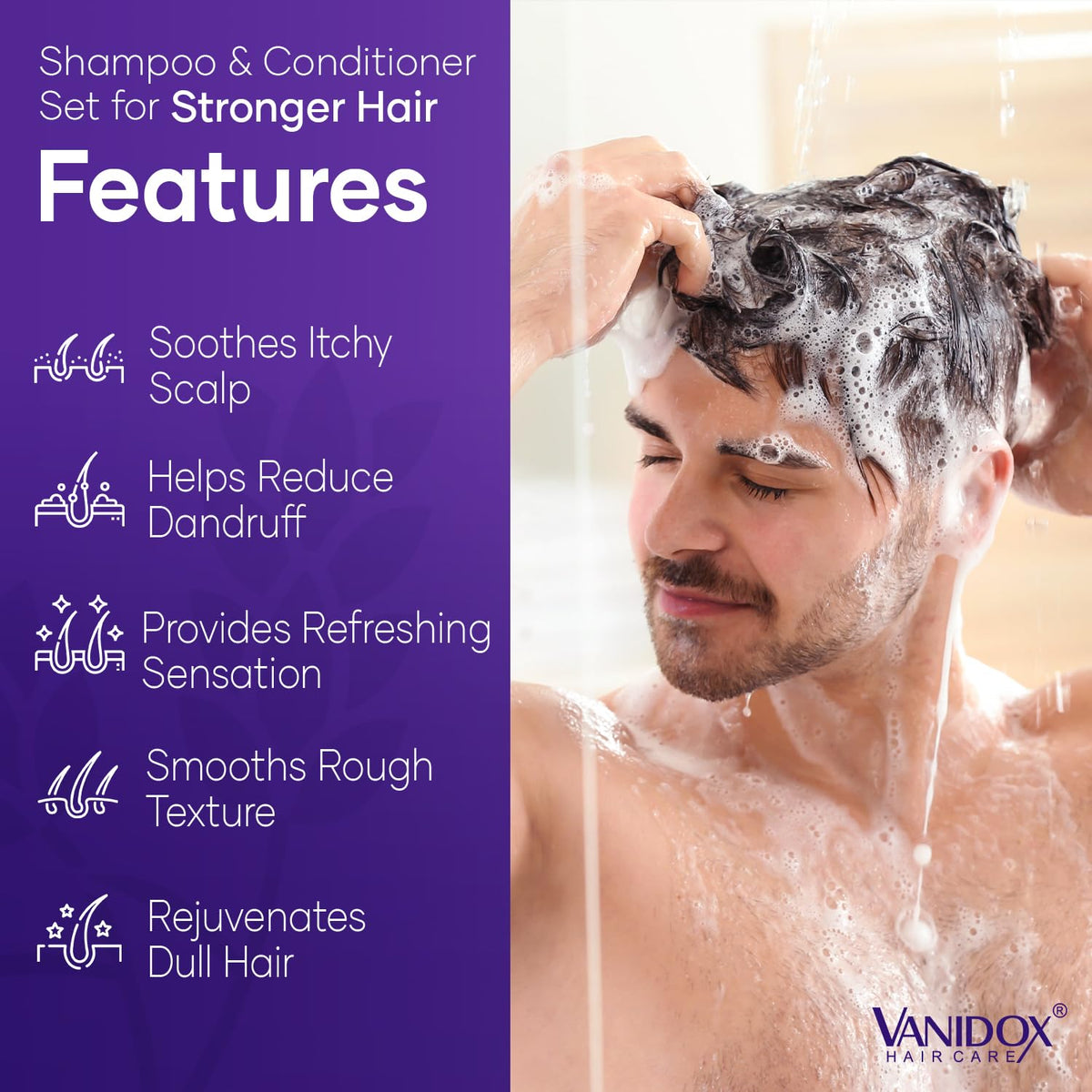 VANIDOX conditioner cream close-up showing rich texture for detangling