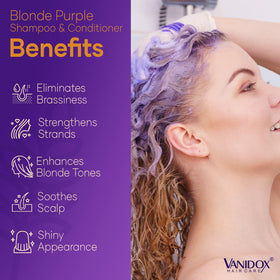VANIDOX purple shampoo lather texture demonstrating gentle cleansing and visible violet pigment