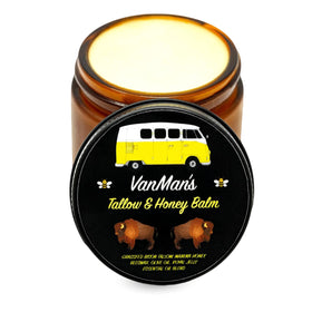 The VanMan Company front jar view showing product and branding benefit: clear presentation