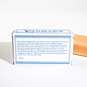 VanMan closeup showing honey flecks and natural ingredient appeal
