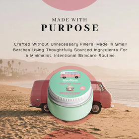 Nighttime routine scene with jar on bedside table showing VanMan nightly care benefit