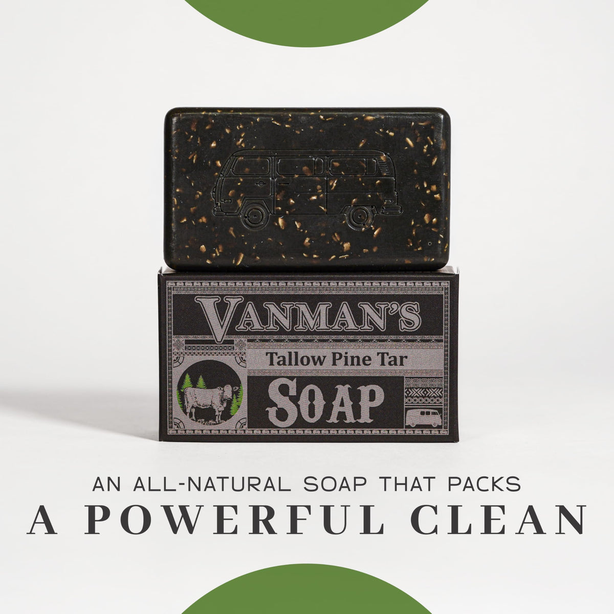 VanMan soap lather in hand demonstrating rich creamy foam for conditioning wash