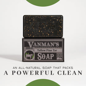 VanMan soap lather in hand demonstrating rich creamy foam for conditioning wash