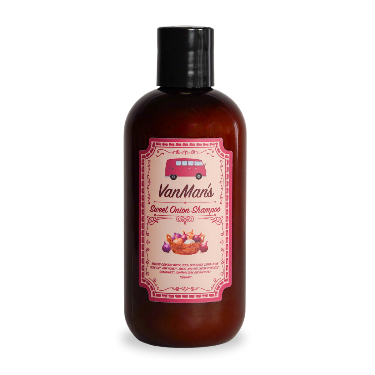 The VanMan bottle front label showing product name and clean design for easy shelf recognition