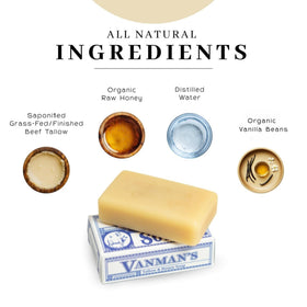 VanMan label close-up showing ingredients and quality for transparent ingredient benefits