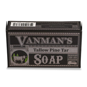 VanMan front packaging showing bar and branding, highlights nourishing tallow