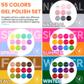 VANREESA 55-color array swatches showing shade variety for endless combinations