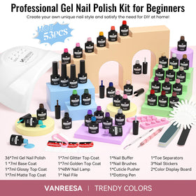 VANREESA two color display boards helping choose nail combinations