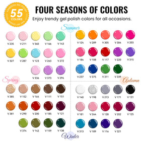 VANREESA close-up color swatch array illustrating seasonal shade range