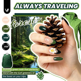 VANREESA glossy finished nails highlighting high-shine top coat