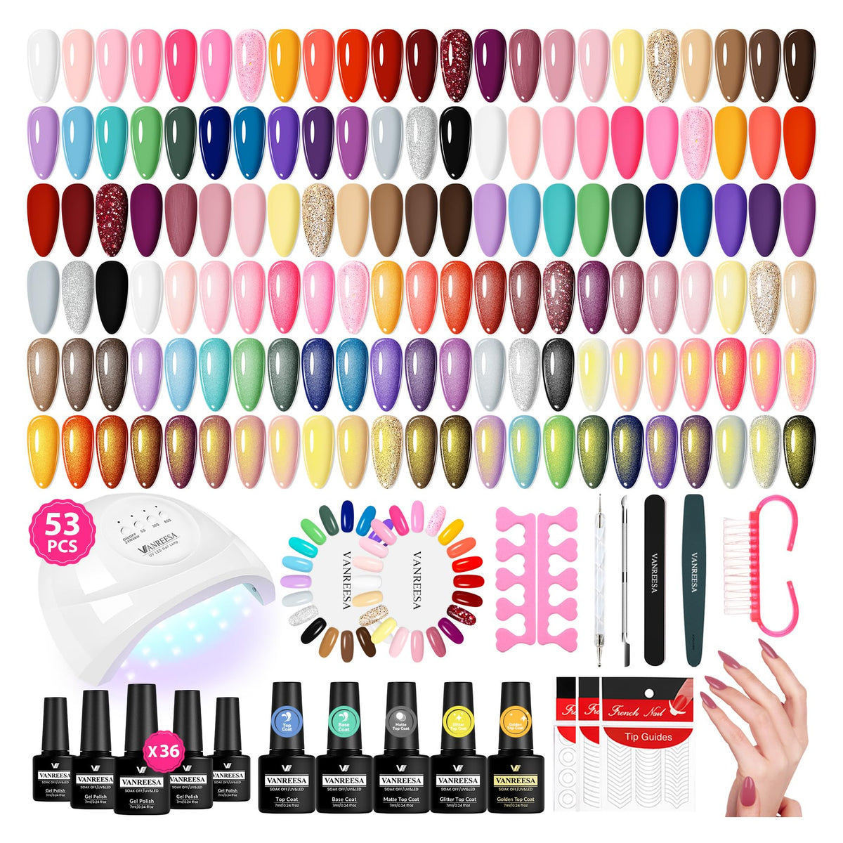 VANREESA front packaging showing full 53-piece kit and benefits