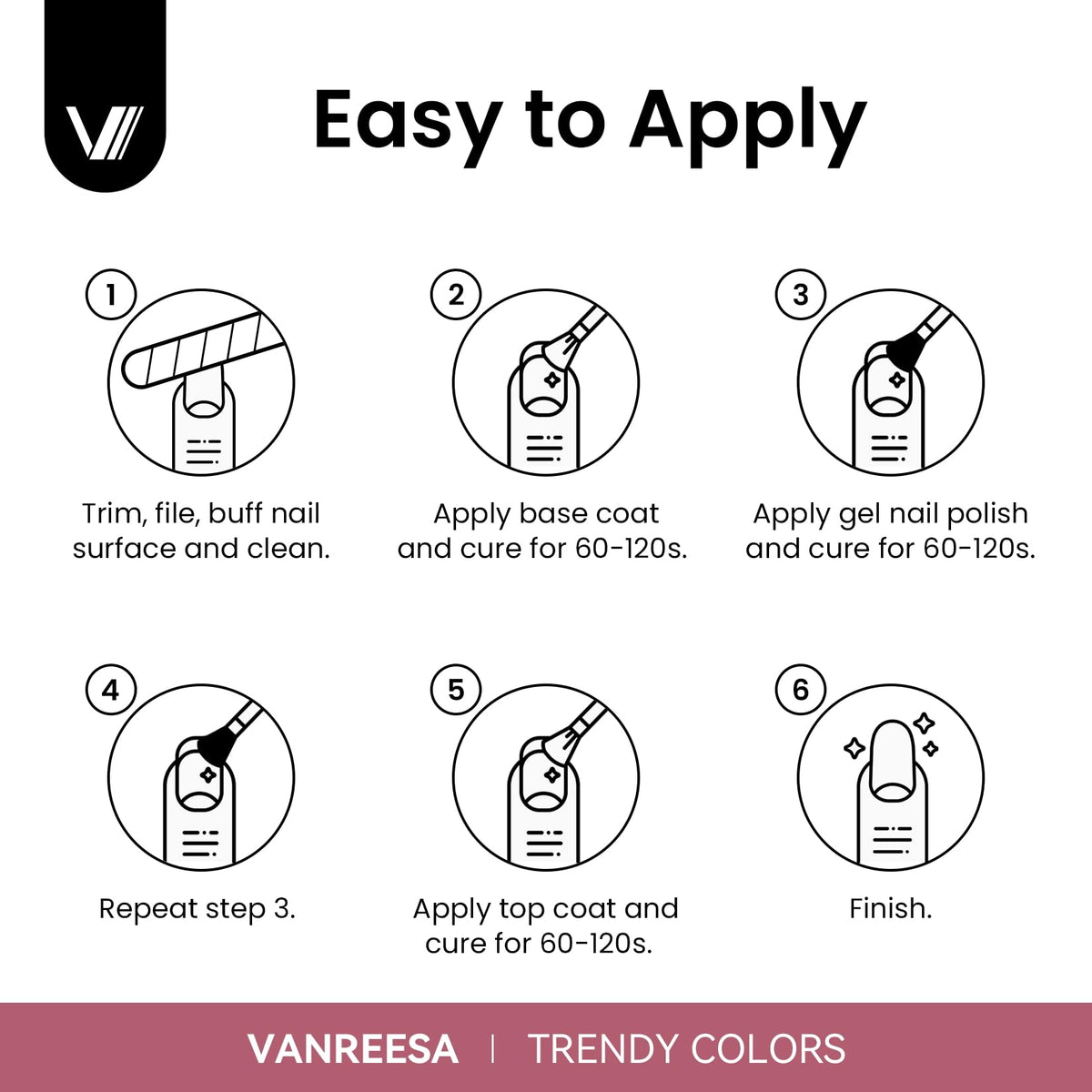 VANREESA hands under LED lamp demonstrating quick salon-style curing